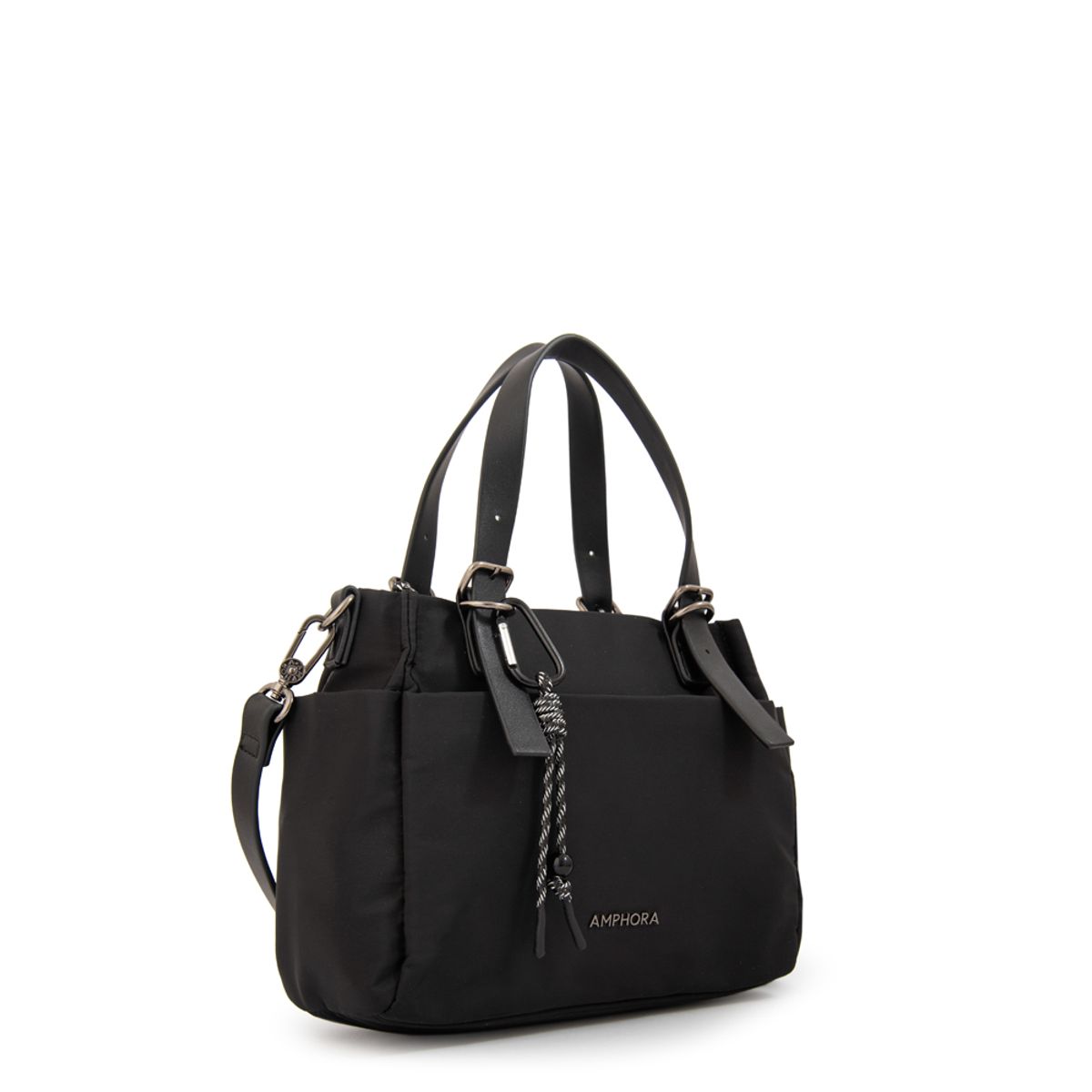 AMPHORA - Cartera bandolera julia mediana negro