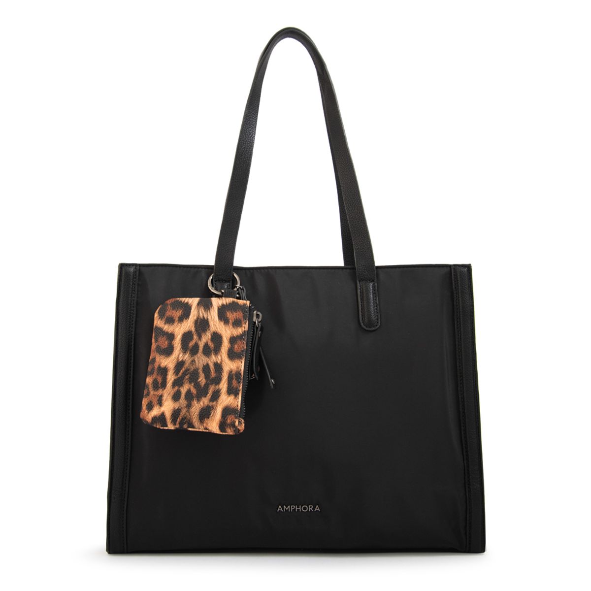 AMPHORA - Cartera tote nora grande negro