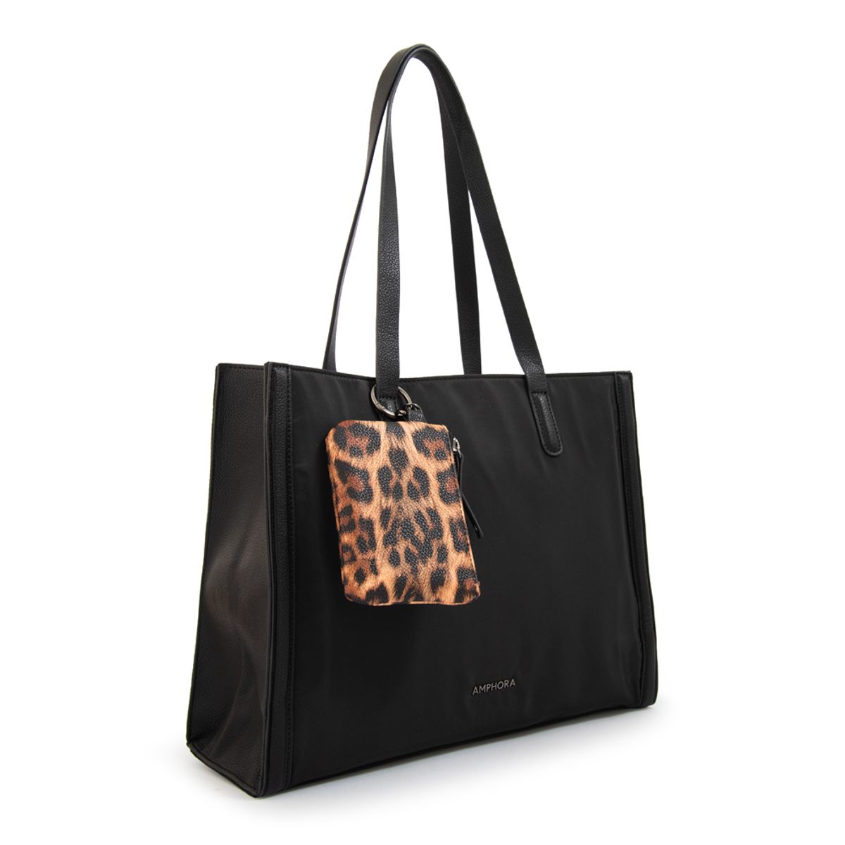 AMPHORA - Cartera tote nora grande negro