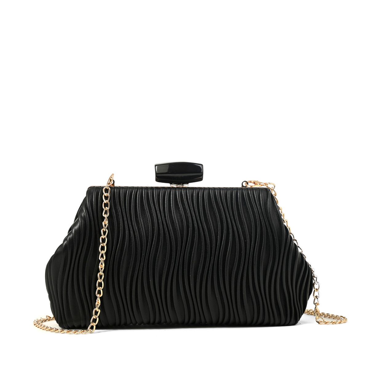 AMPHORA - Cartera fiesta perla pequeña negro