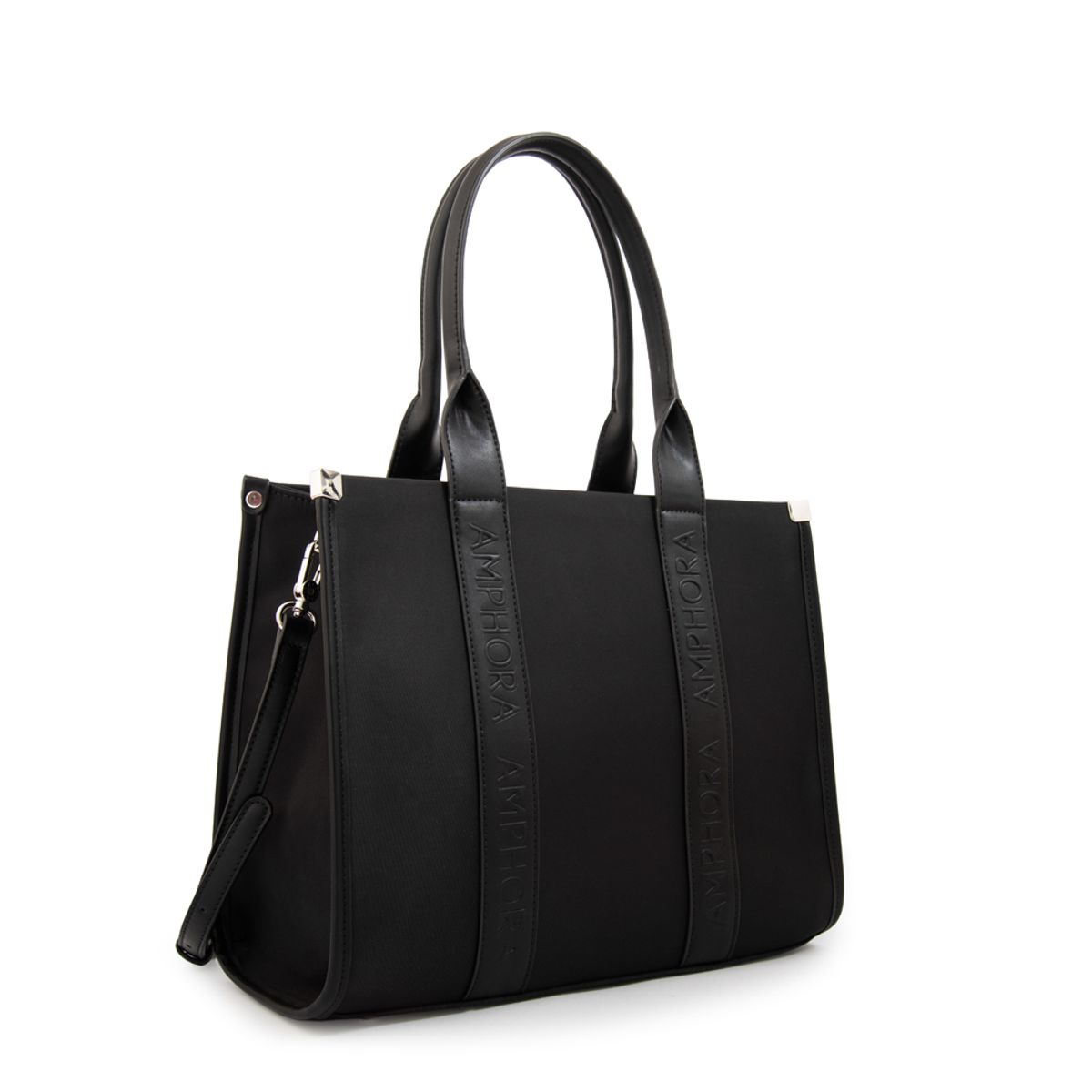 AMPHORA - Cartera tote magdalena grande negro