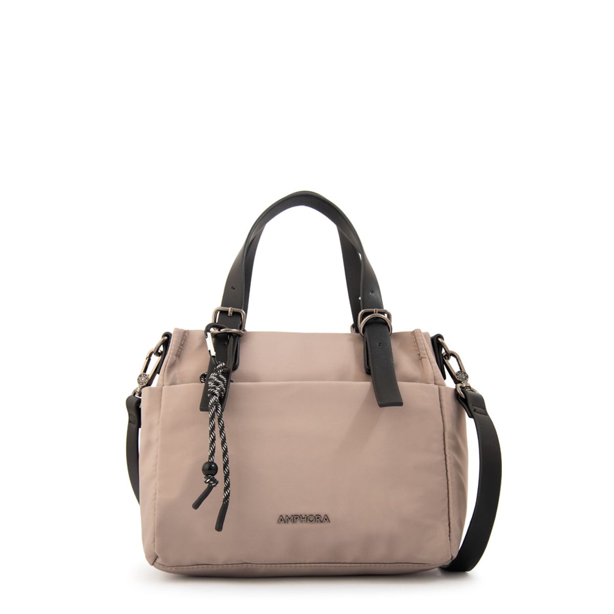 AMPHORA - Cartera bandolera julia mediana taupe