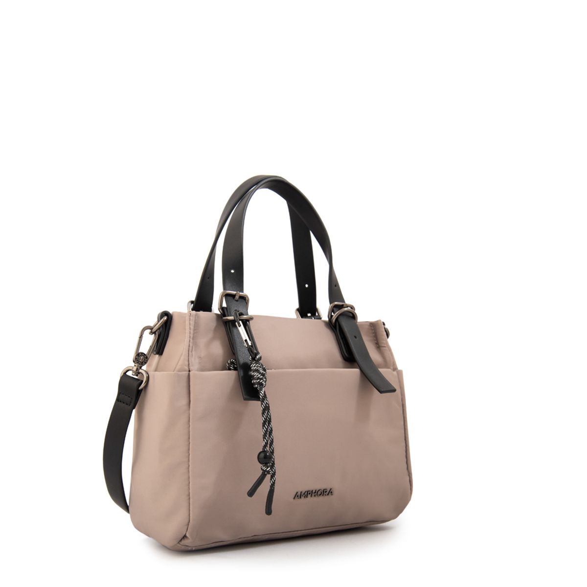 AMPHORA - Cartera bandolera julia mediana taupe