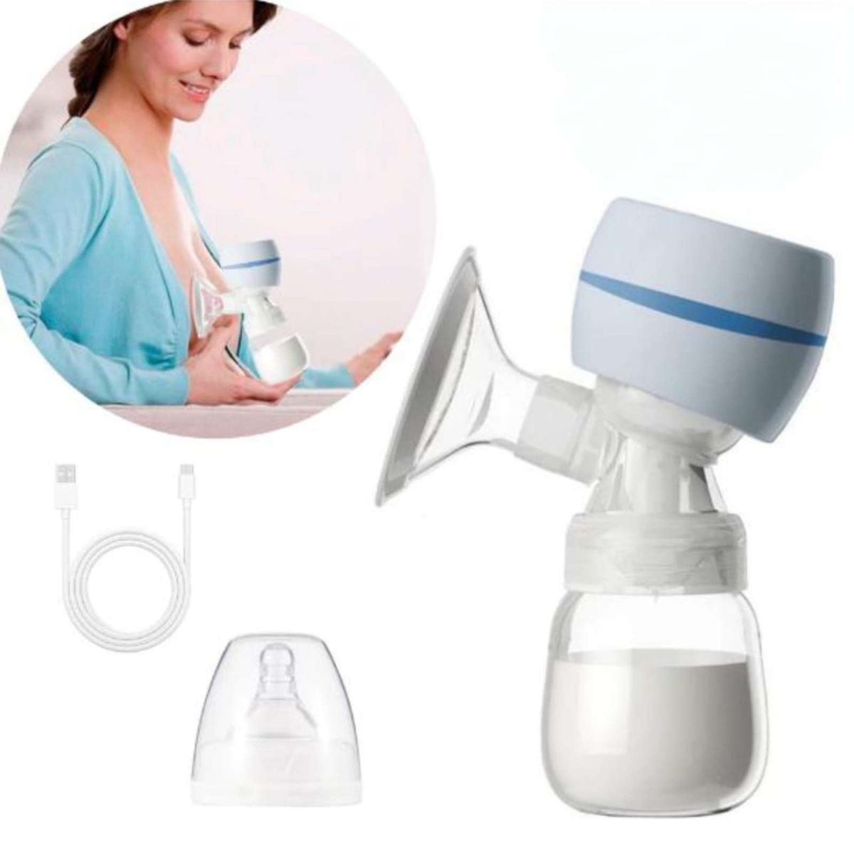 GENERICO - Extractor leche elétrica inalámbrico azul