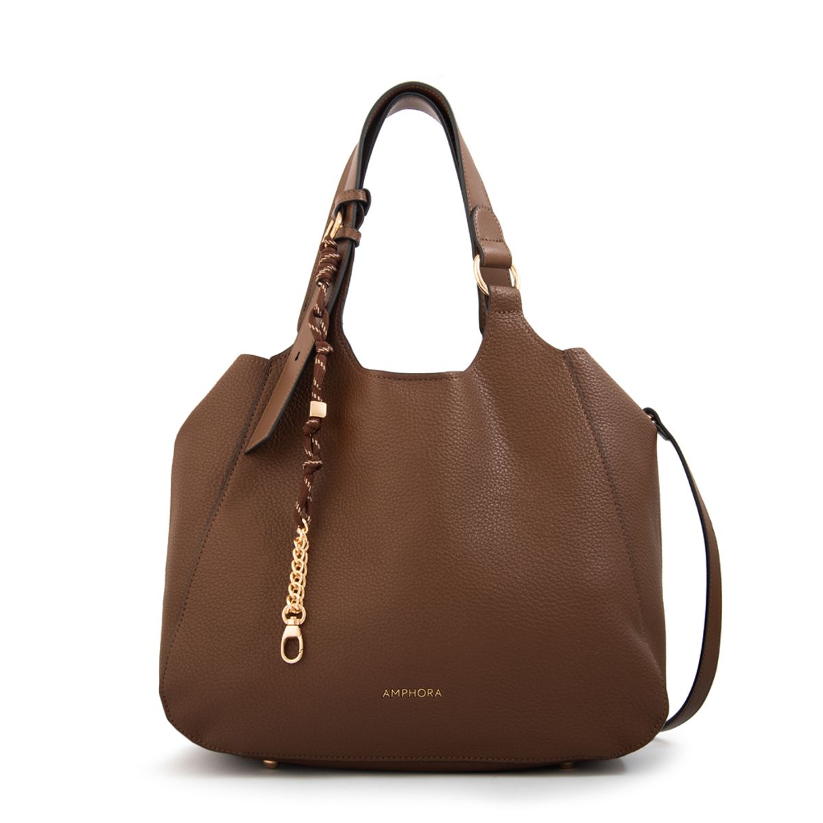 AMPHORA - Cartera tote margot grande café oscuro