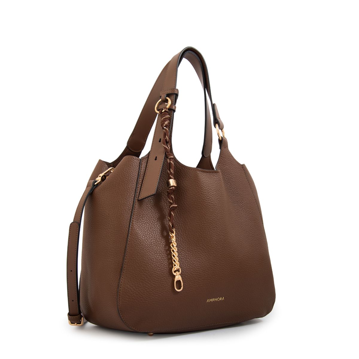 AMPHORA - Cartera tote margot grande café oscuro