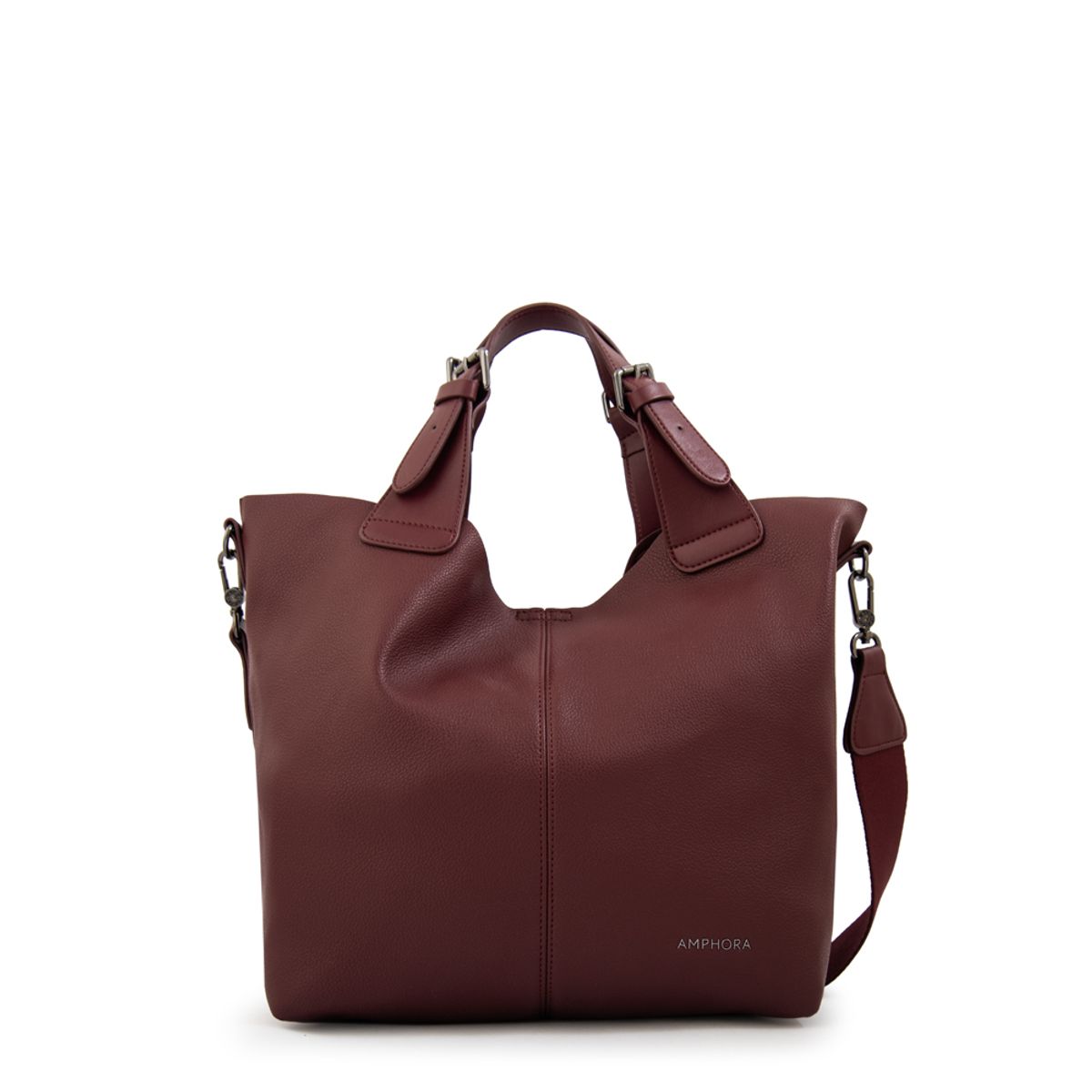 AMPHORA - Cartera tote regina grande burdeo
