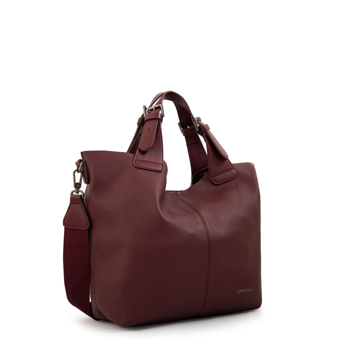 AMPHORA - Cartera tote regina grande burdeo