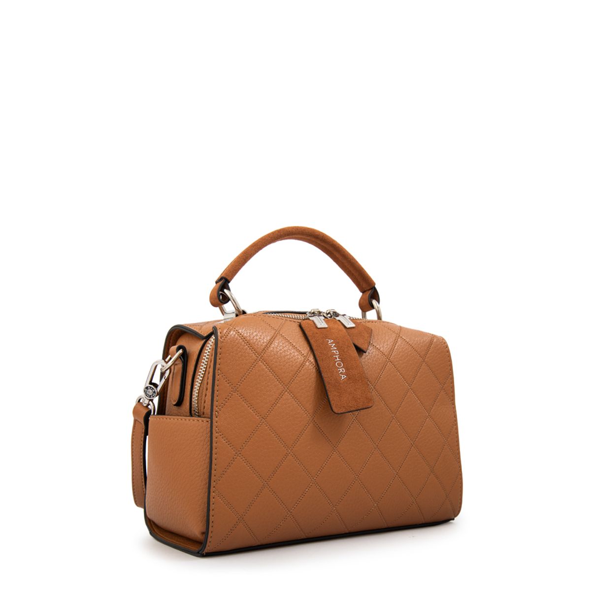 AMPHORA - Cartera tote baul damaris mediana camel