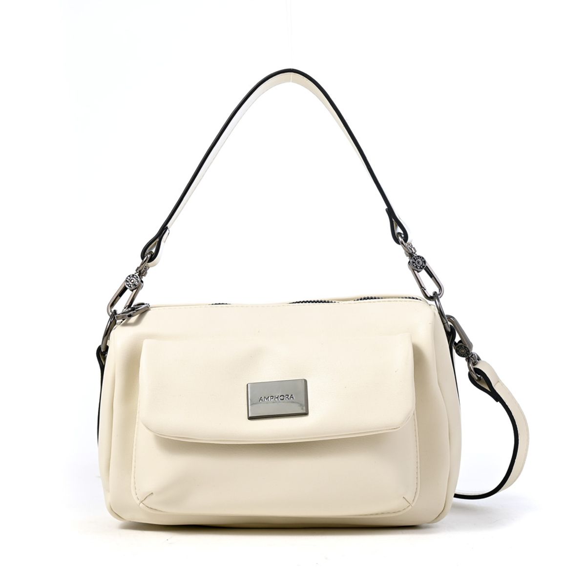 AMPHORA - Cartera bandolera lara pequeña blanco crudo