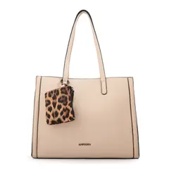 AMPHORA - Cartera tote nora grande blanco crudo