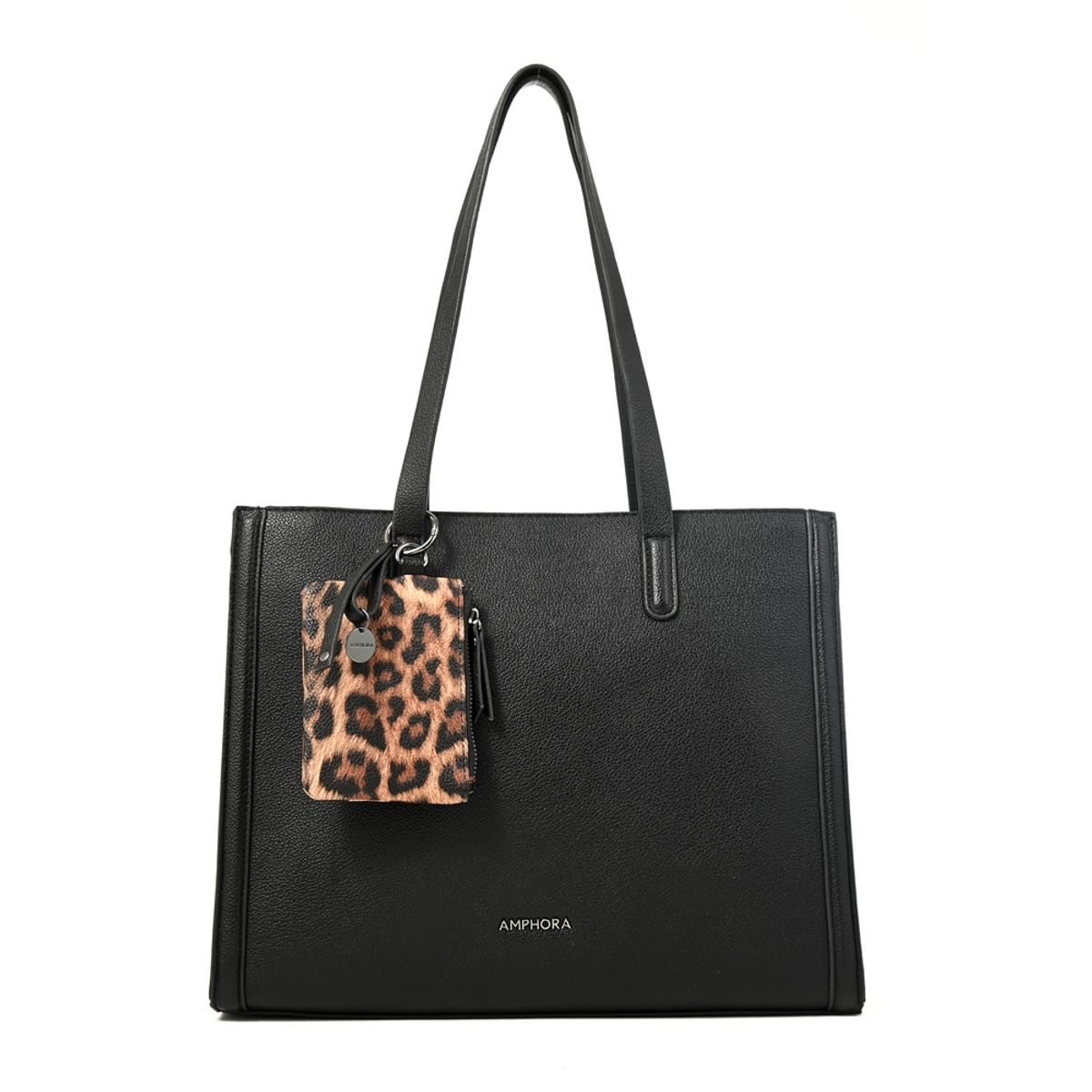 AMPHORA - Cartera tote nora grande negro