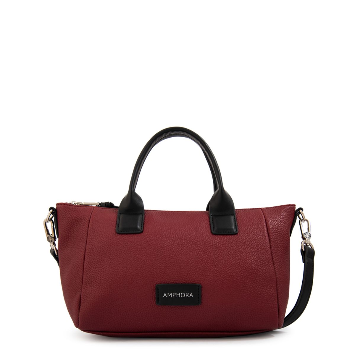 AMPHORA - Cartera bandolera con asas emma mediana rojo oscuro