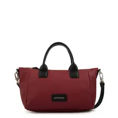 AMPHORA - Cartera bandolera con asas emma mediana rojo oscuro