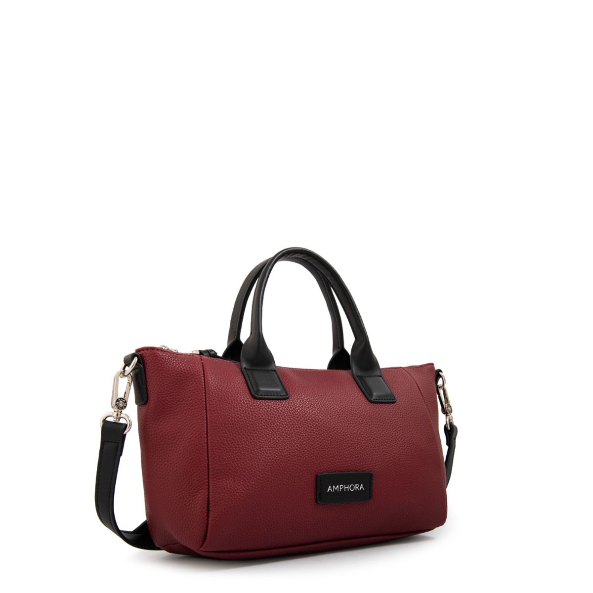 AMPHORA - Cartera bandolera con asas emma mediana rojo oscuro