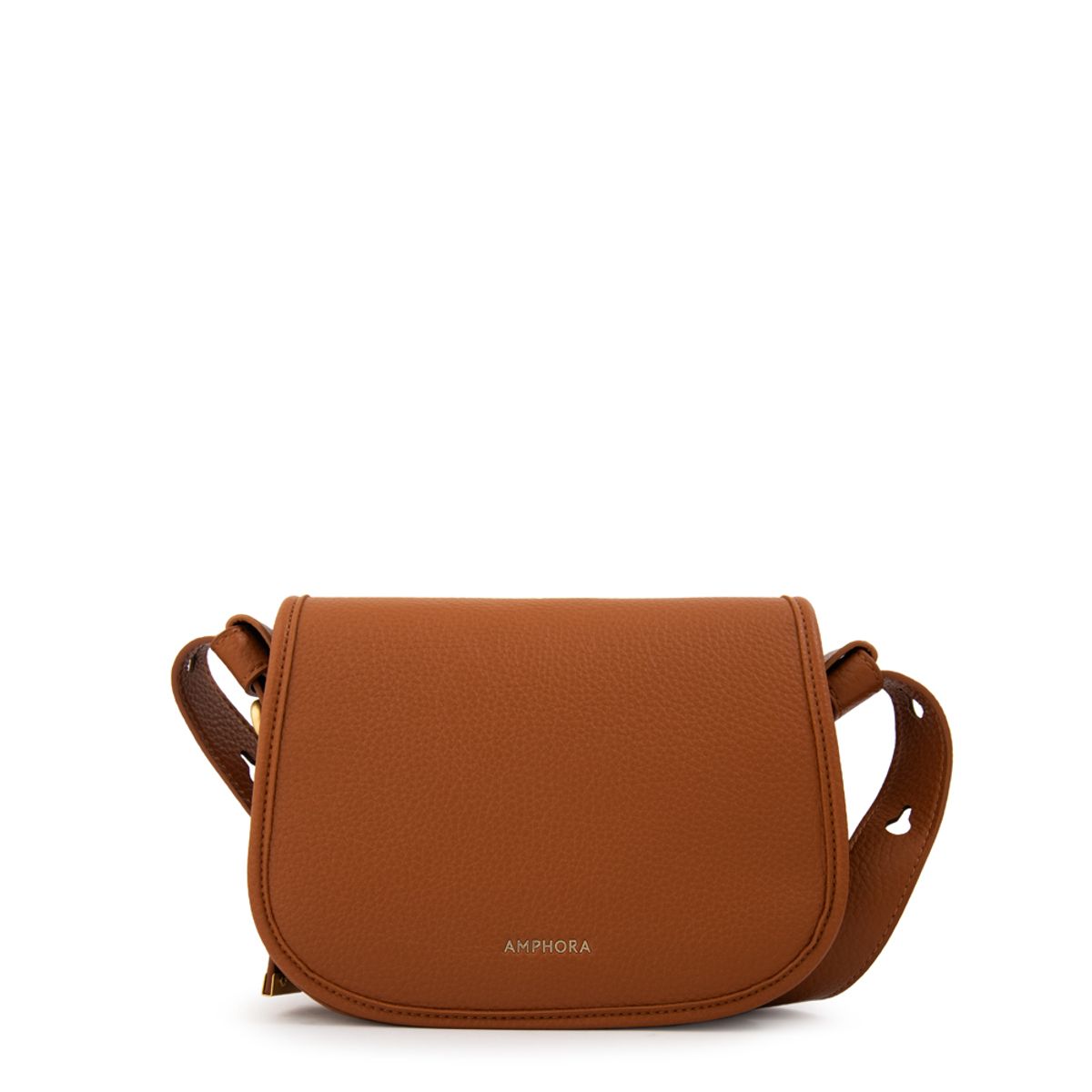 AMPHORA - Cartera bandolera belinda mediana camel