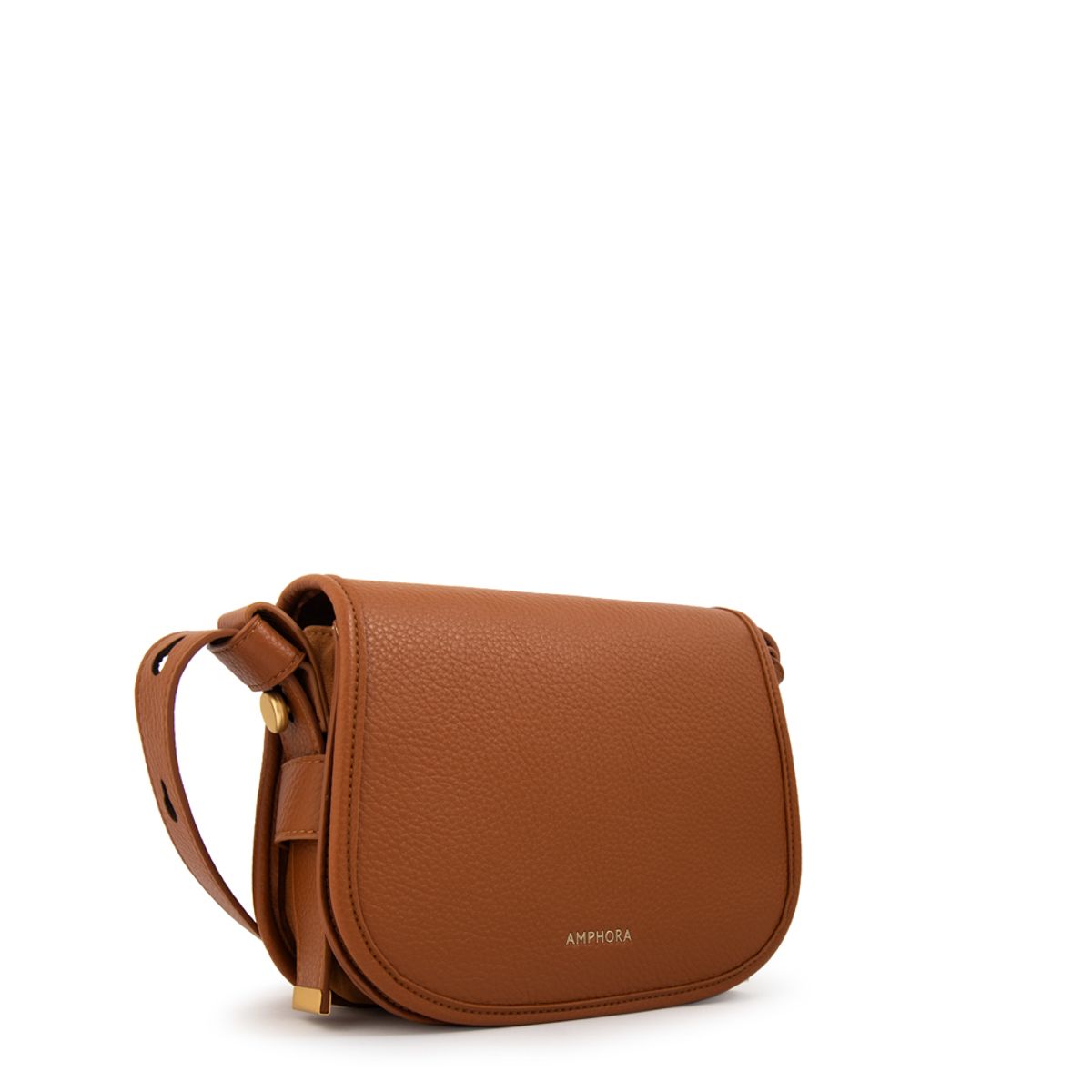 AMPHORA - Cartera bandolera belinda mediana camel