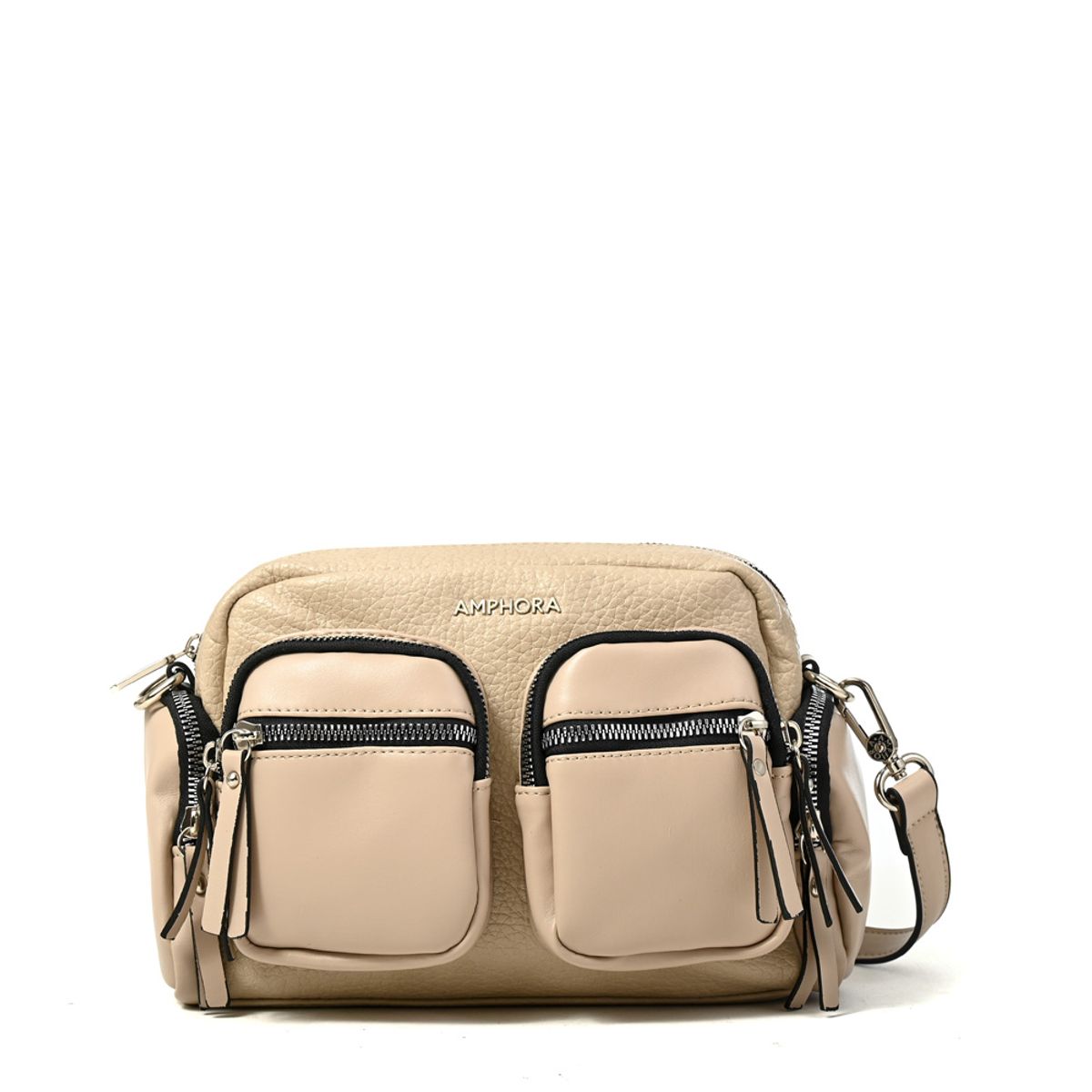 AMPHORA - Cartera bandolera constanza mediana beige