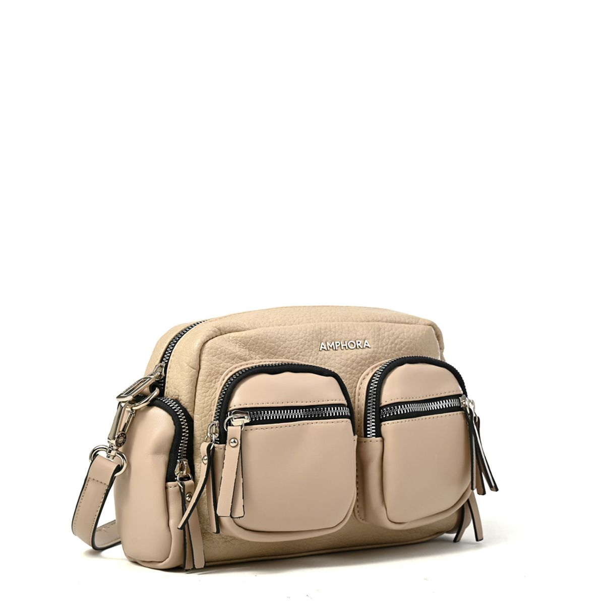AMPHORA - Cartera bandolera constanza mediana beige
