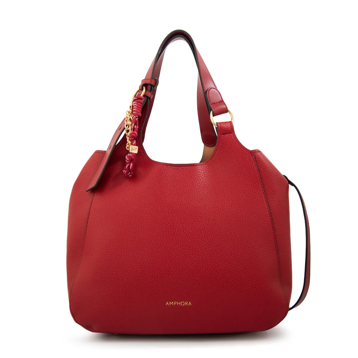 AMPHORA - Cartera tote margot grande rojo oscuro