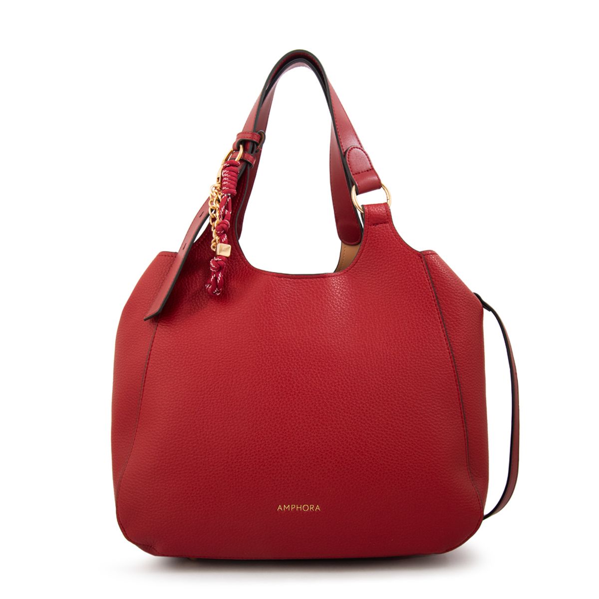 AMPHORA - Cartera tote margot grande rojo oscuro