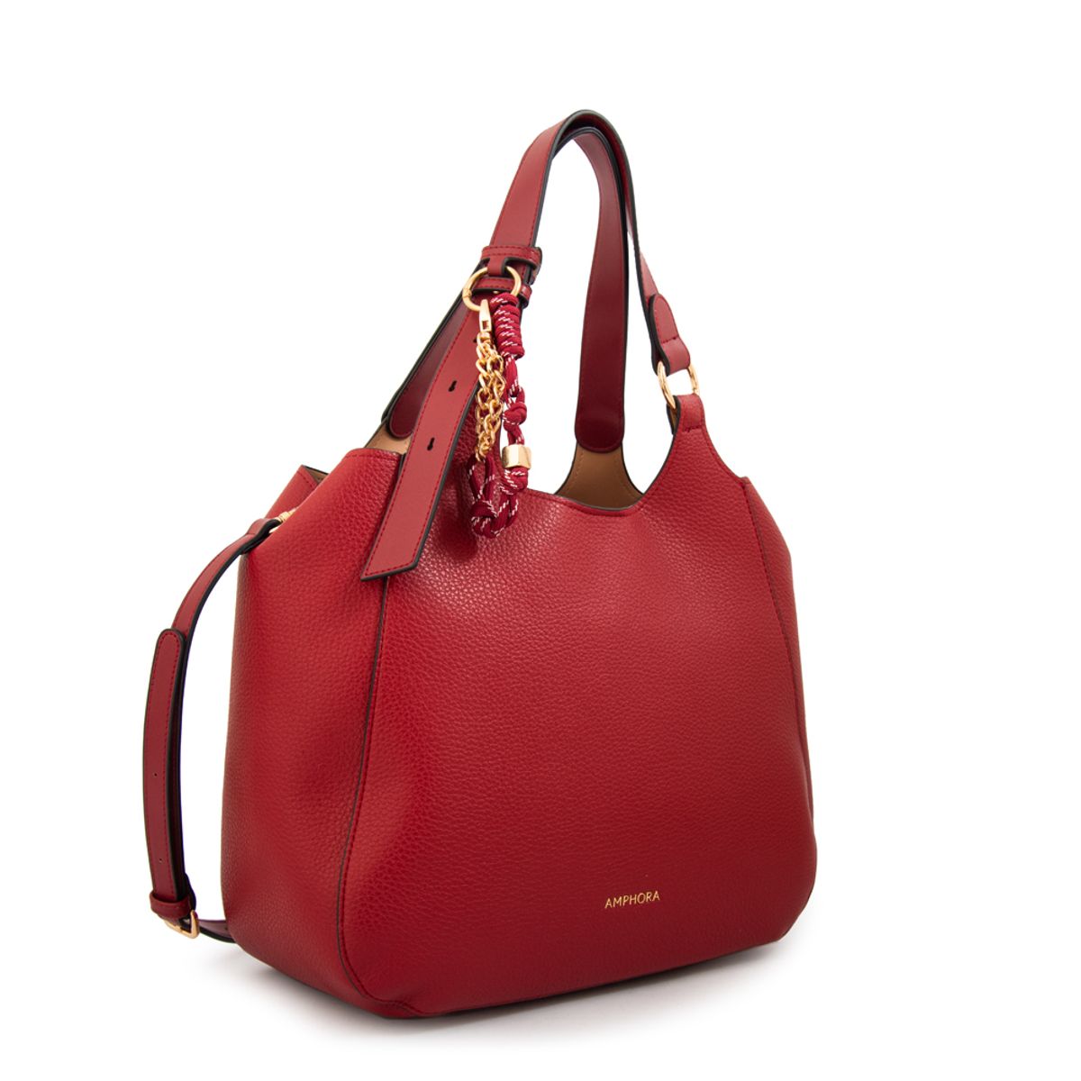 AMPHORA - Cartera tote margot grande rojo oscuro