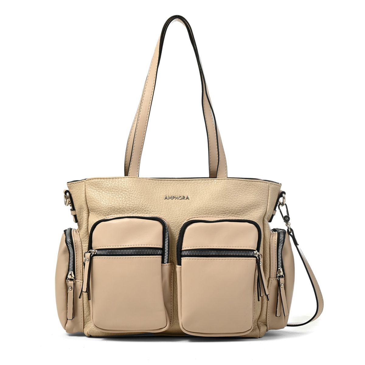AMPHORA - Cartera tote constanza grande beige