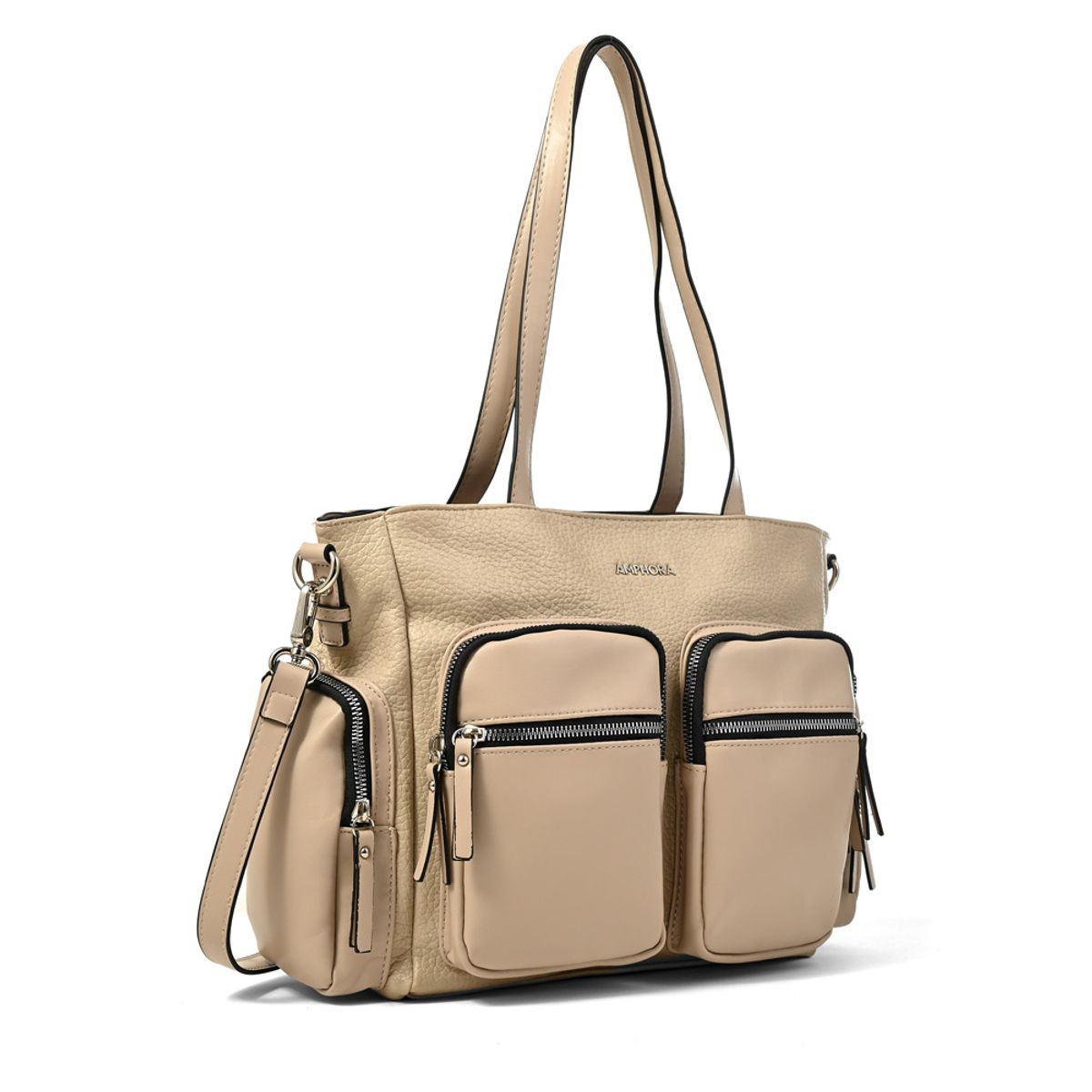 AMPHORA - Cartera tote constanza grande beige