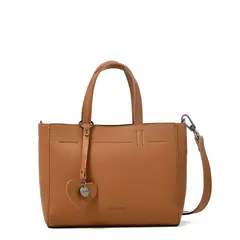 AMPHORA - Cartera tote victoria pequeña camel