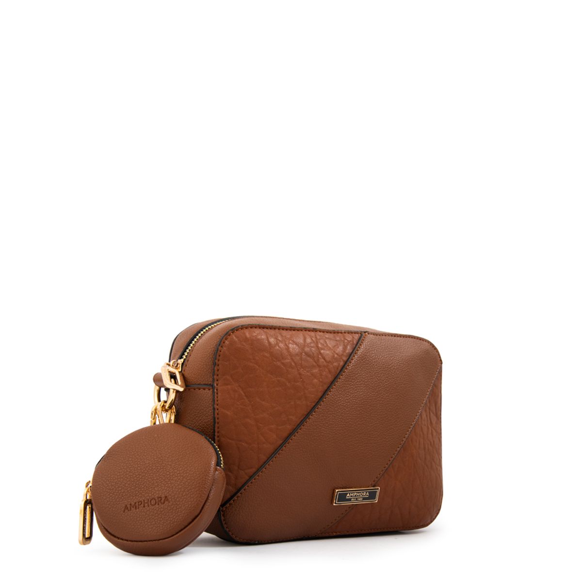 AMPHORA - Cartera bandolera cloe pequeña café