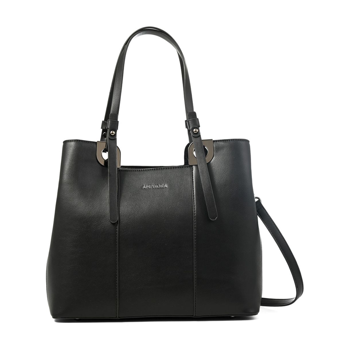AMPHORA - Cartera tote eliza grande negro