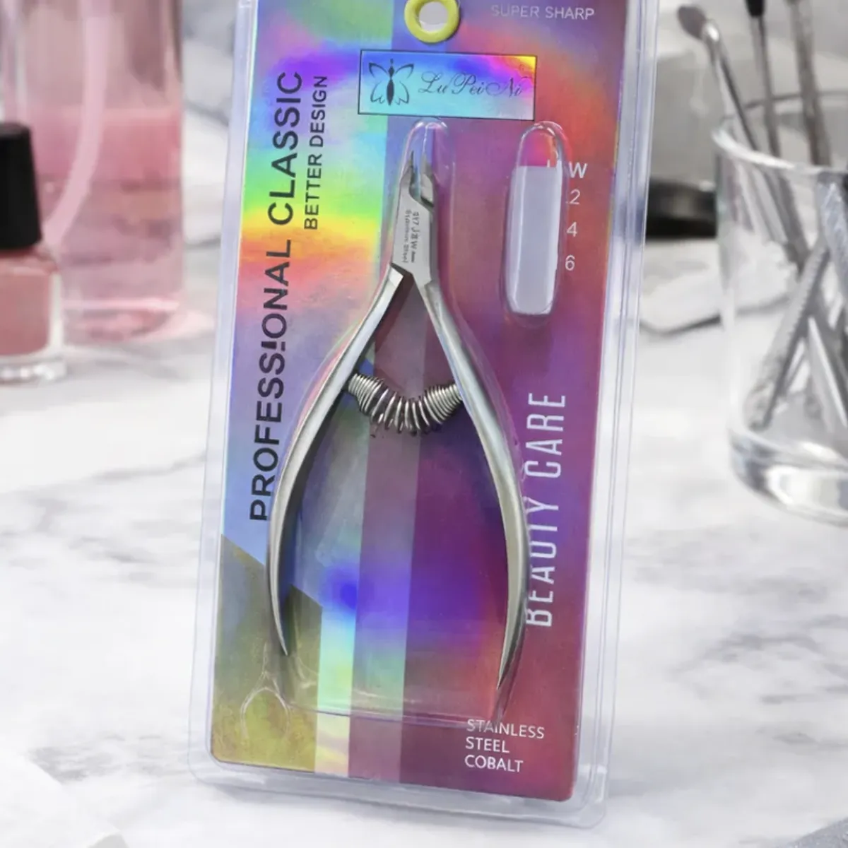GENERICO - Corta Cutícula Profesional Acero Inoxidable Manicure Plateado