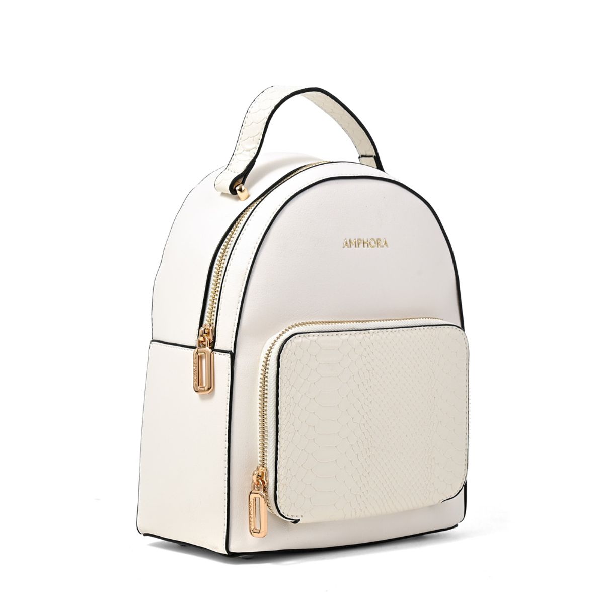 AMPHORA - Mochila macarena pequeña blanco