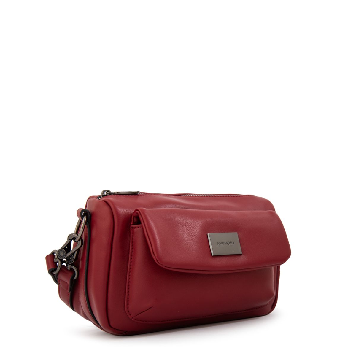 AMPHORA - Cartera bandolera lara pequeña rojo oscuro