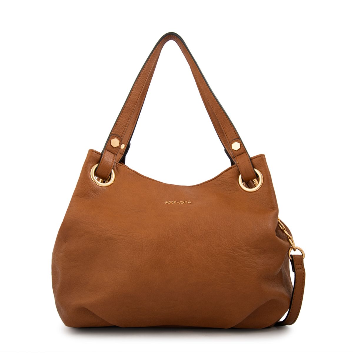 AMPHORA - Cartera tote tres divisiones katherine mediana café