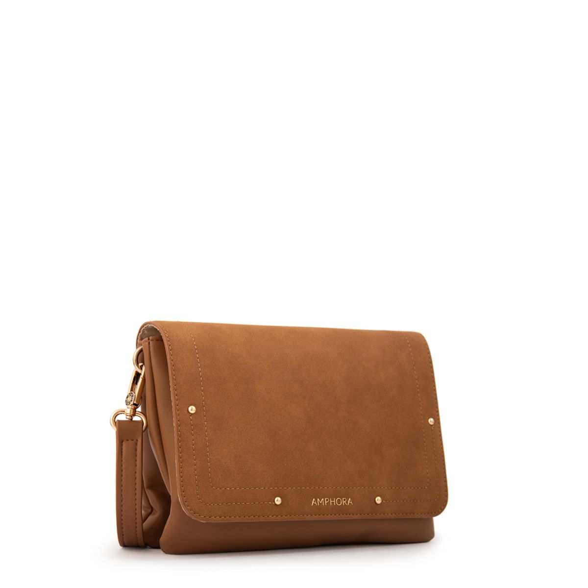 AMPHORA - Cartera bandolera graciela pequeña camel