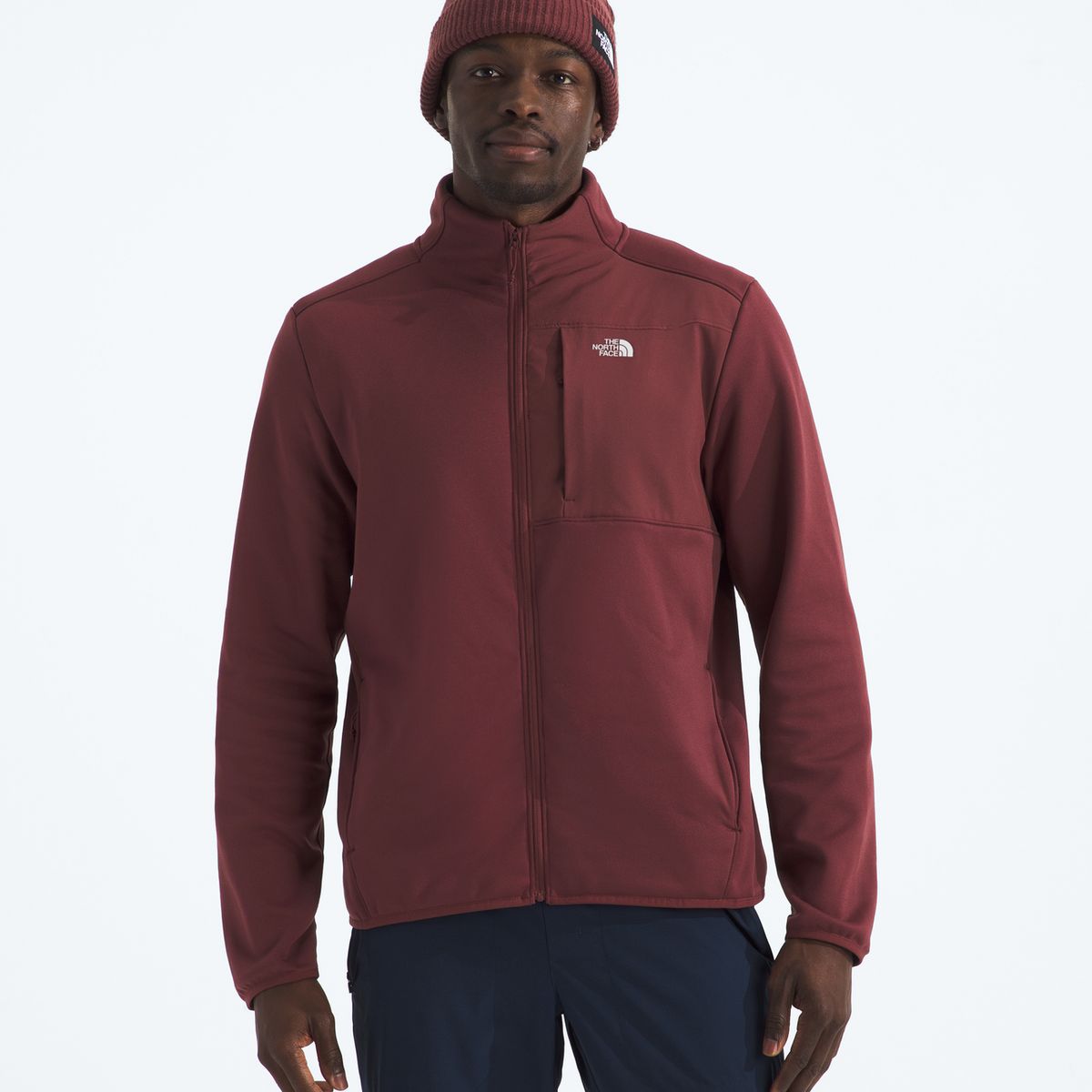 THE NORTH FACE - Polar Tnf Performance Fleece Full Zip Jacket Hombre Burdeo