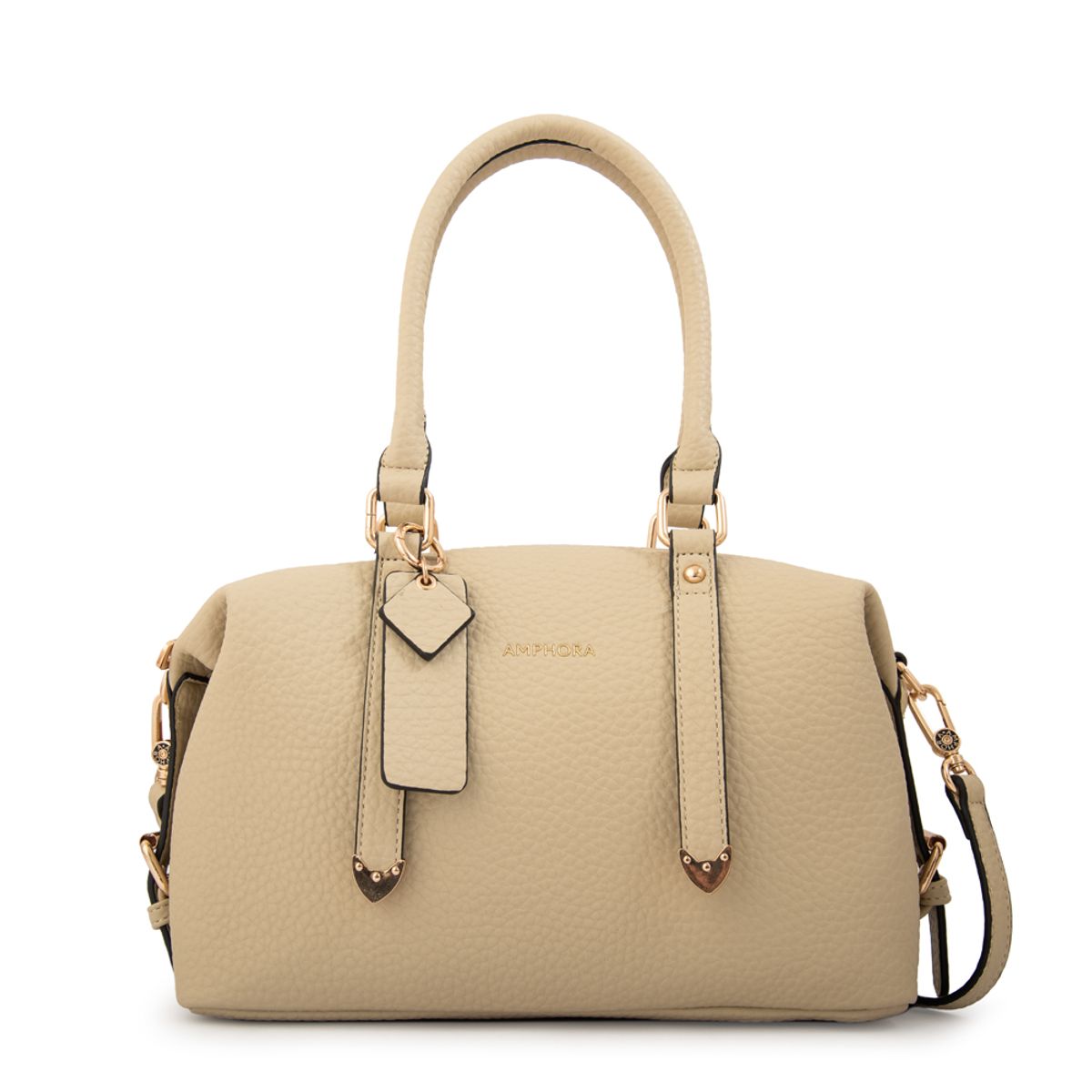 AMPHORA - Cartera tote baul geraldine mediana blanco crudo