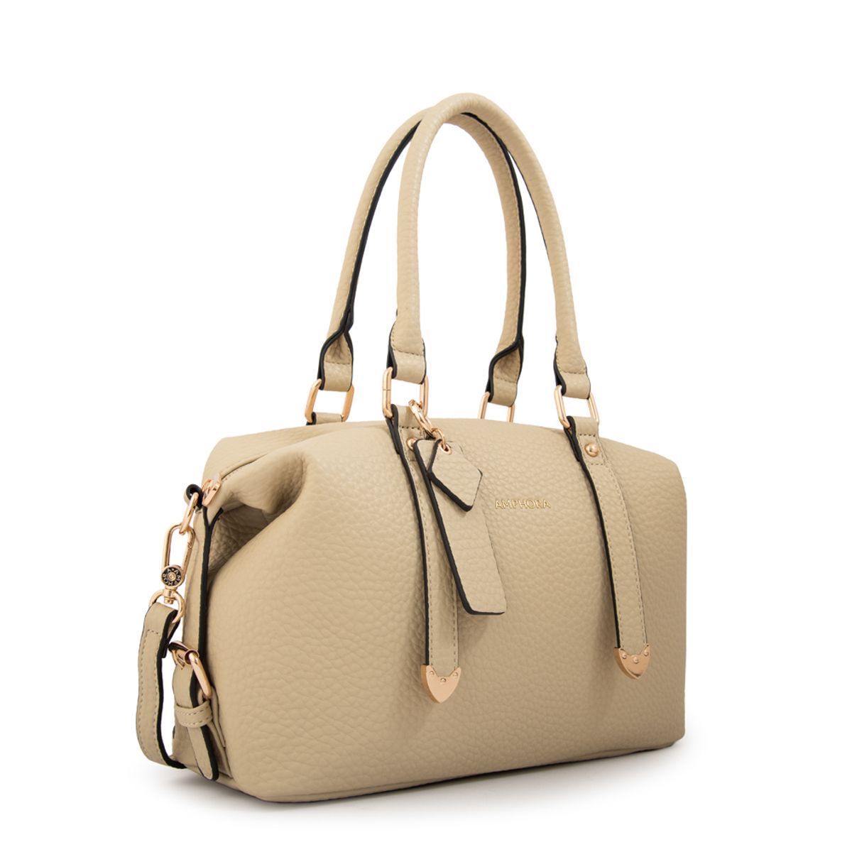 AMPHORA - Cartera tote baul geraldine mediana blanco crudo