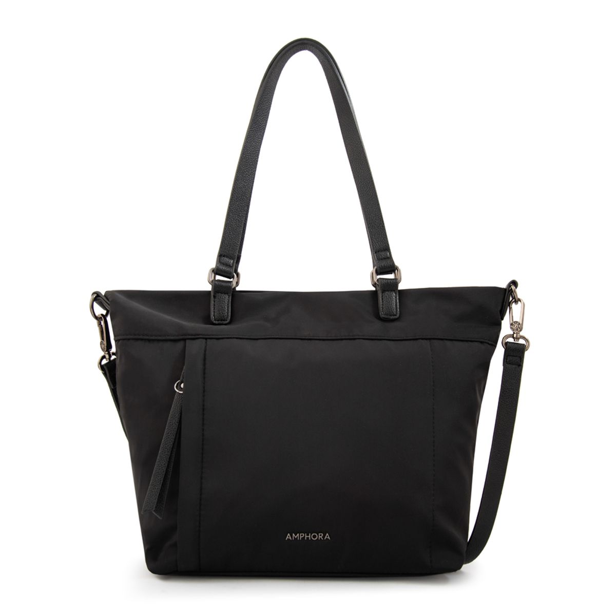 AMPHORA - Cartera tote carolina grande negro