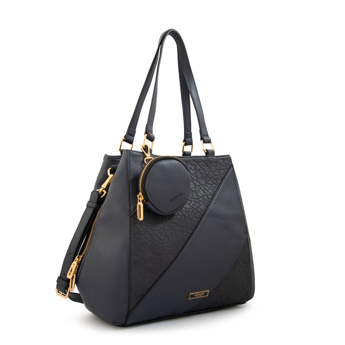 AMPHORA - Cartera tote tres divisiones cloe mediana azul oscuro