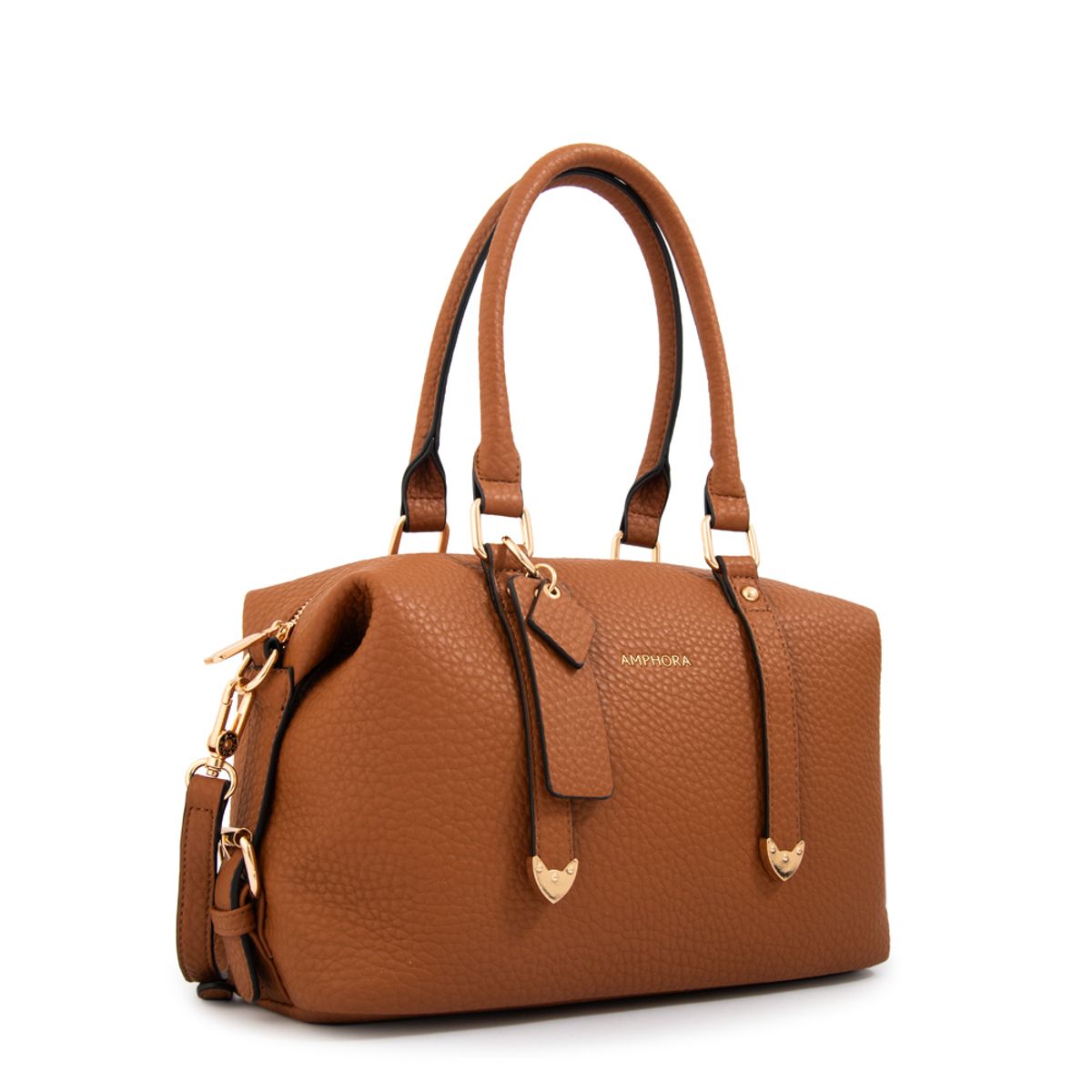 AMPHORA - Cartera tote baul geraldine mediana camel
