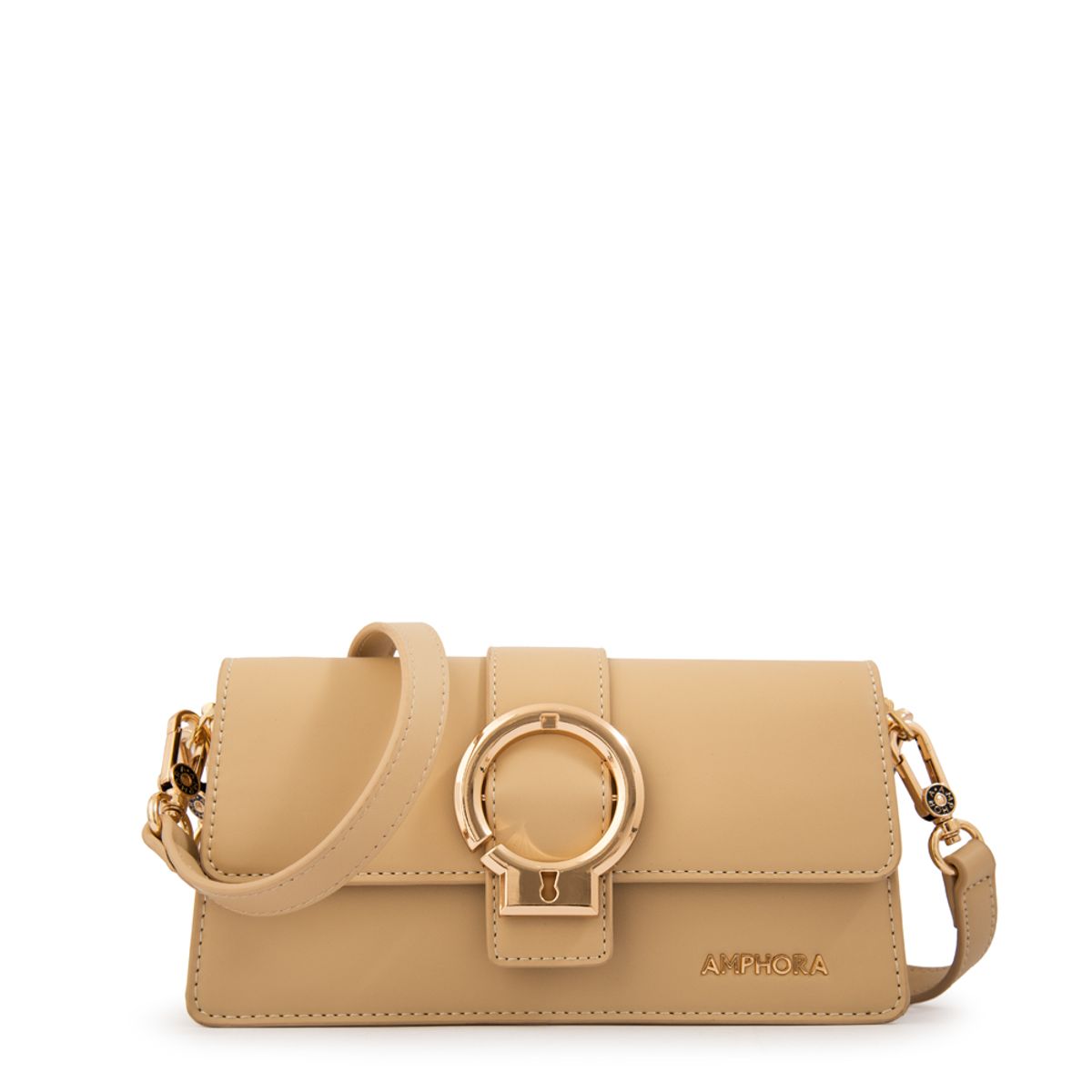 AMPHORA - Cartera bandolera luciana pequeña beige