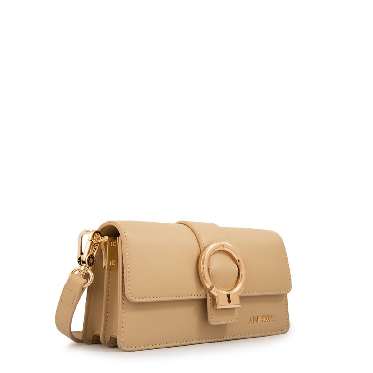 AMPHORA - Cartera bandolera luciana pequeña beige