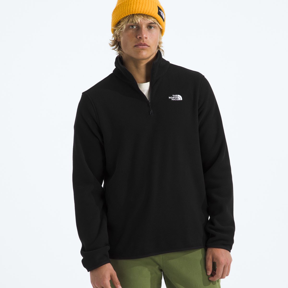 THE NORTH FACE - Chaqueta Glacier Fleece 1/4 Zip Jacket Hombre Negro