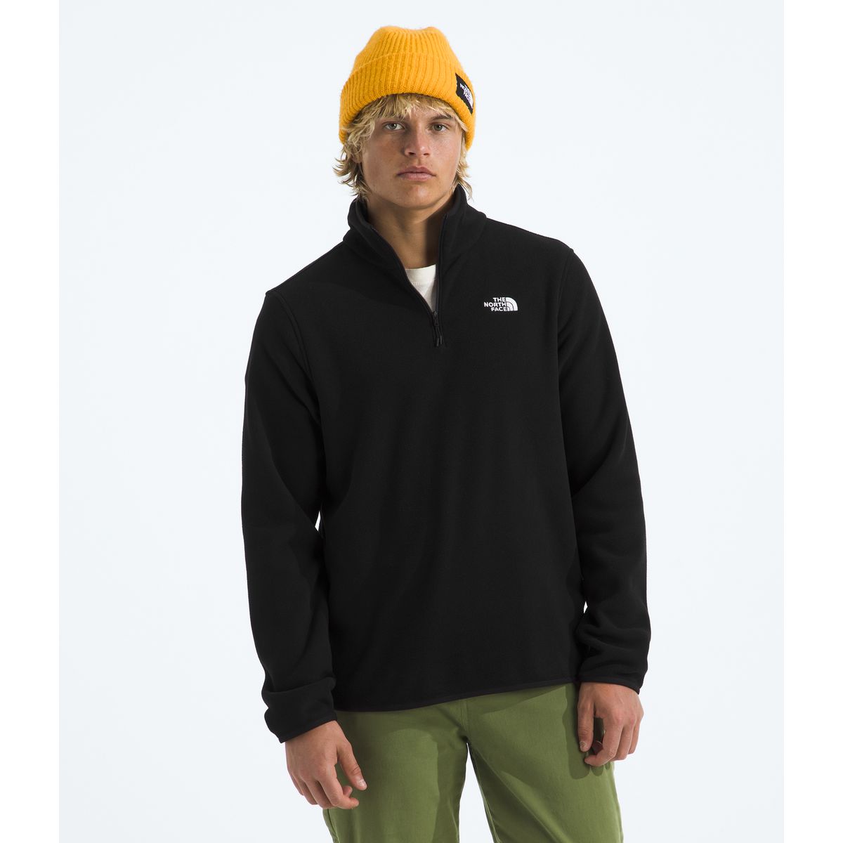 THE NORTH FACE - Chaqueta Glacier Fleece 1/4 Zip Jacket Hombre Negro