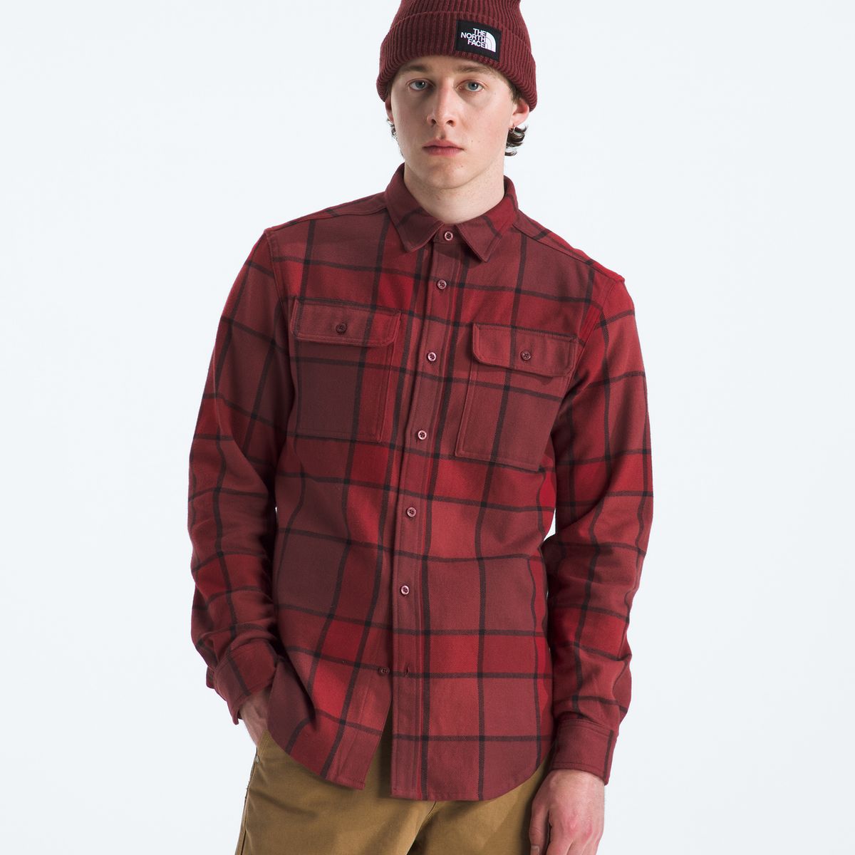 THE NORTH FACE - Camisa Arroyo Flannel Shirt -Plaid Hombre Burdeo