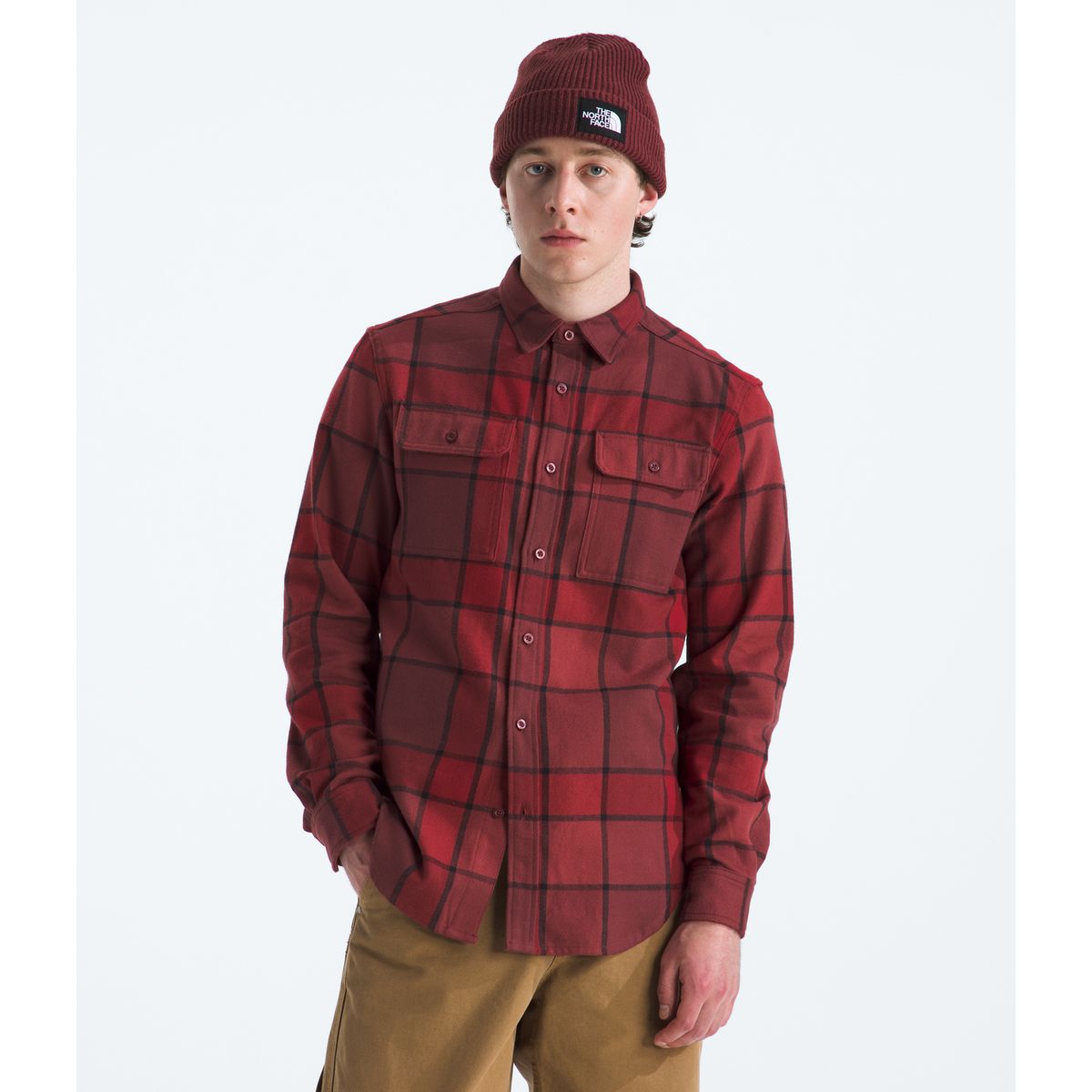THE NORTH FACE - Camisa Arroyo Flannel Shirt -Plaid Hombre Burdeo