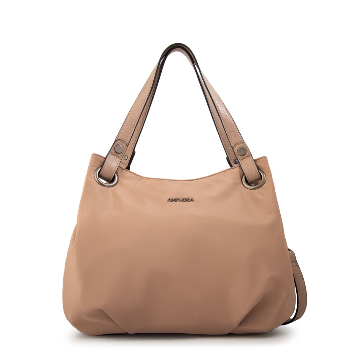 AMPHORA - Cartera tote tres divisiones katherine mediana beige oscuro