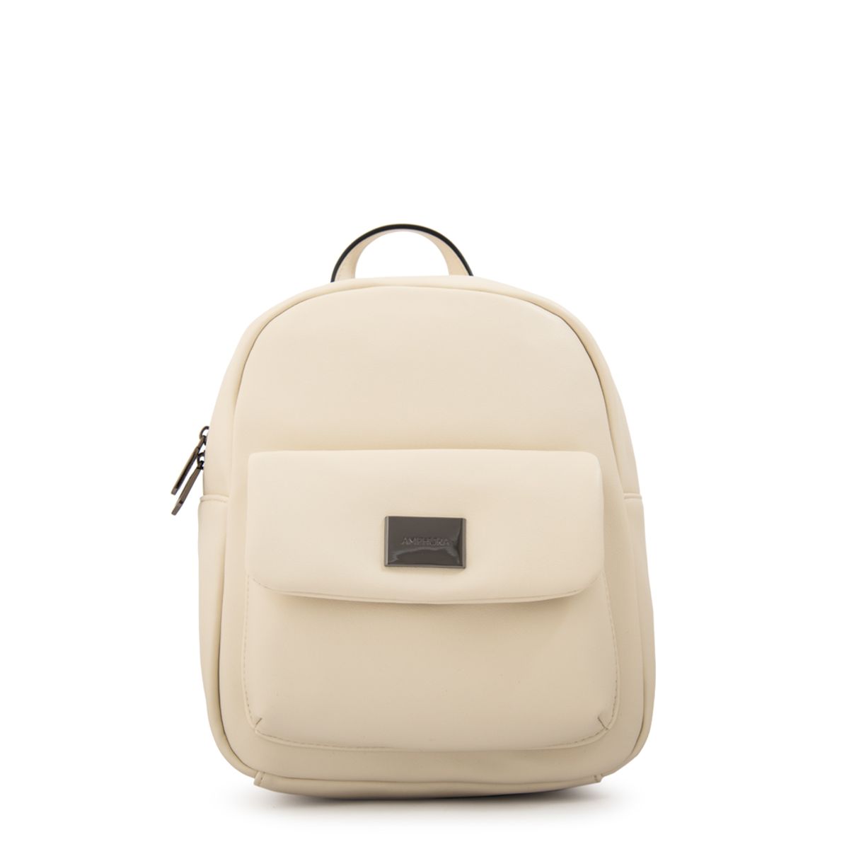 AMPHORA - Mochila lara pequeña blanco crudo